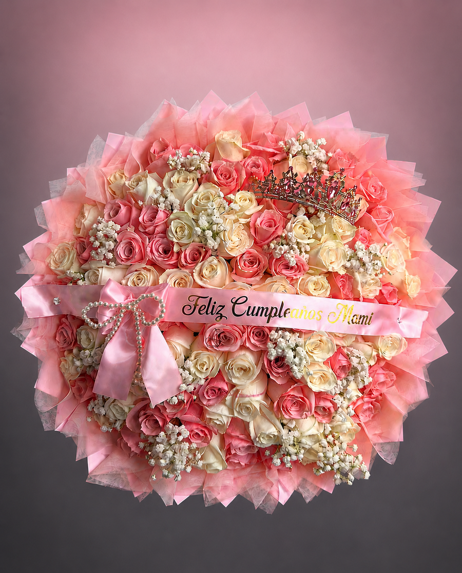 Arreglo personalizado de ramo de flores y regalos